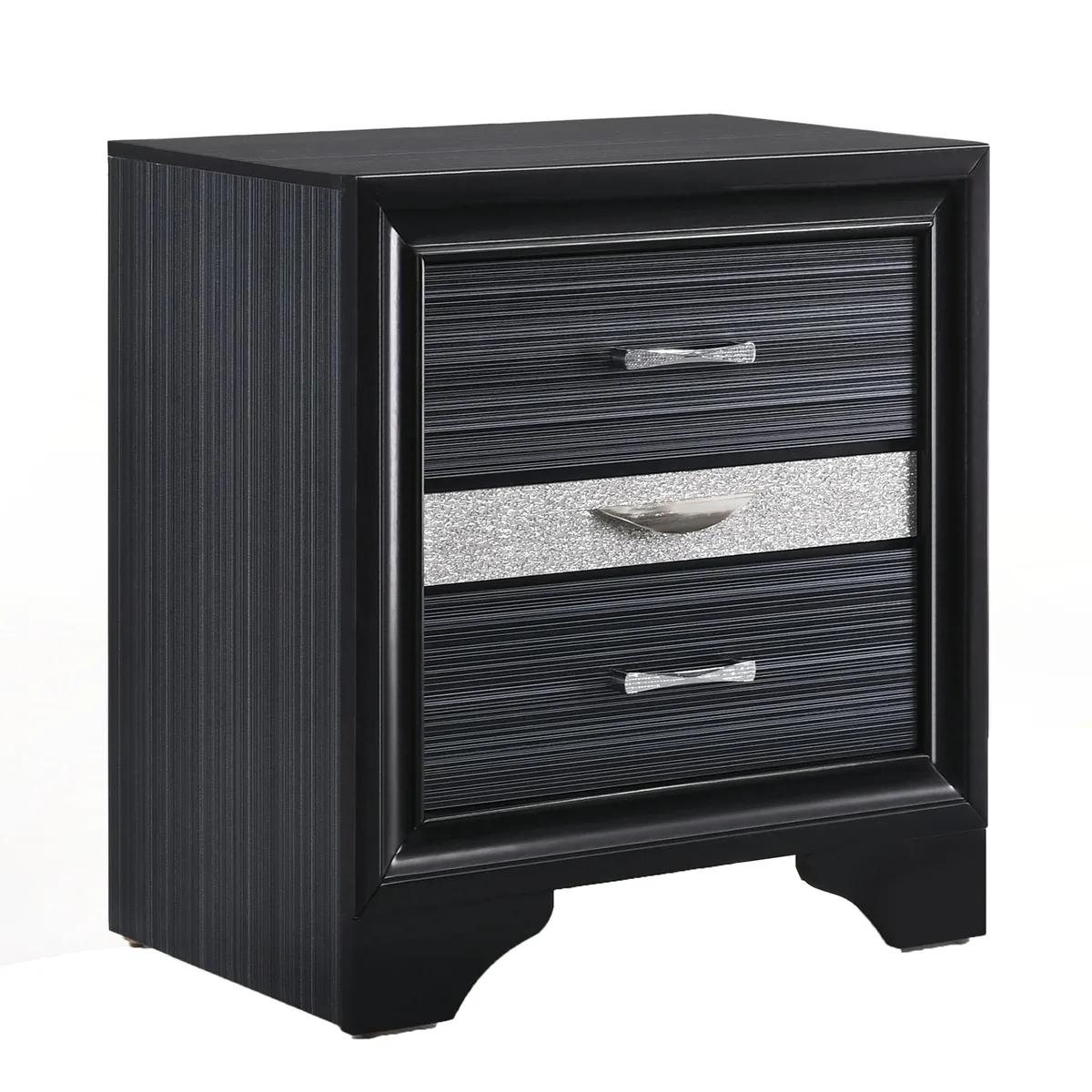 tuphen tuphen Black 3-Drawer Nightstand 26.5×26.5×17.5 in — product photo