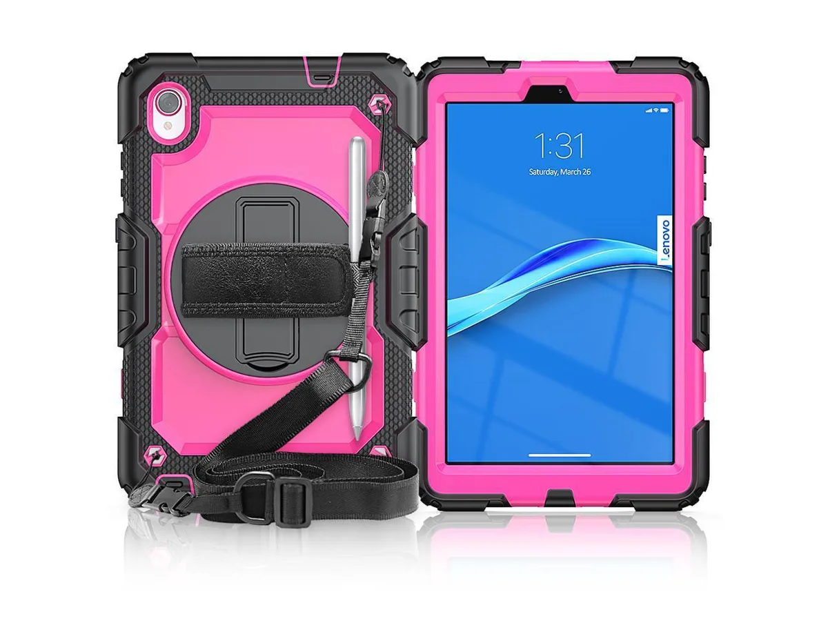 Werleo Werleo TB-8506F/8506X laptop case Rose Red pen holder screen protector stand shoulder strap — product photo