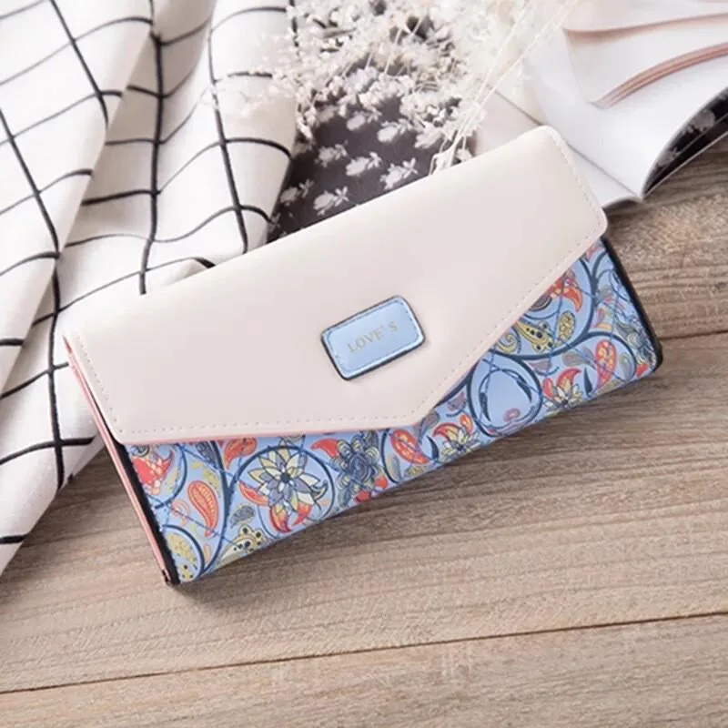 The Perfect Part The Perfect Part Leather Envelope Clutch Wallet Long Card Holder Blue 19 x 9.5 x 2.6cm — product photo