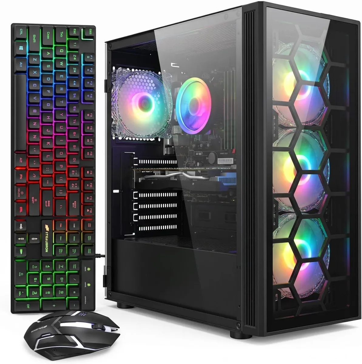 STGAubron STGAubron ABR1924 gaming PC, Core i7 8th Gen 4.1GHz, GTX 1660 Super 6G, 16GB DDR4, 512GB SSD — product photo