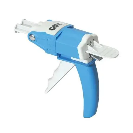 Blue and gray glass-reinforced nylon manual dual-cartridge applicator for 50 mL cartridges