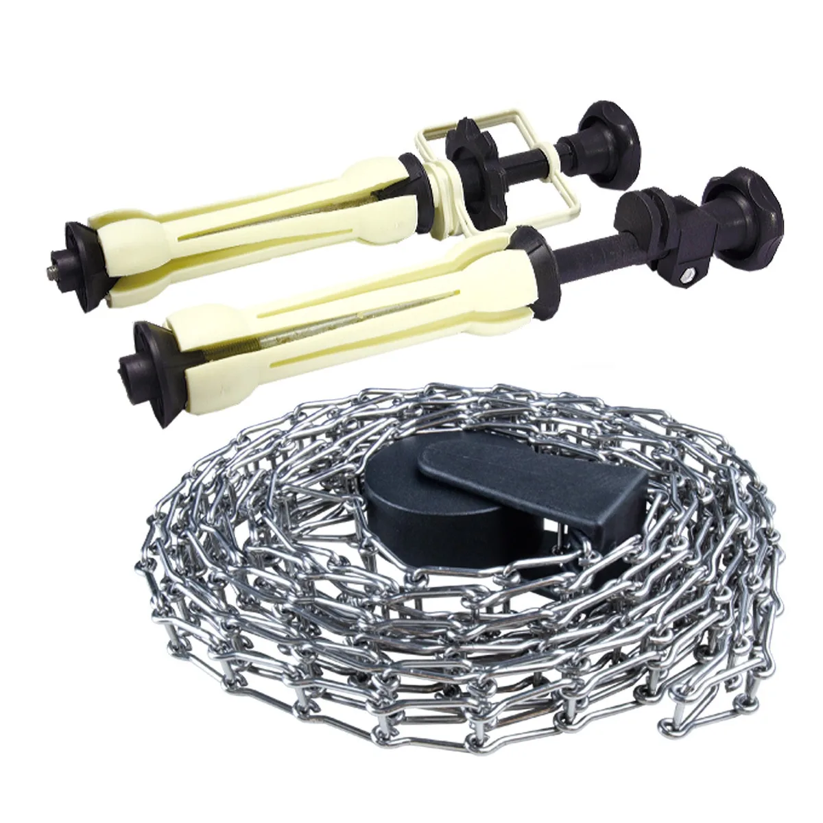 Kupo background paper drive set with 13-foot metal chain, yellow grey black finish