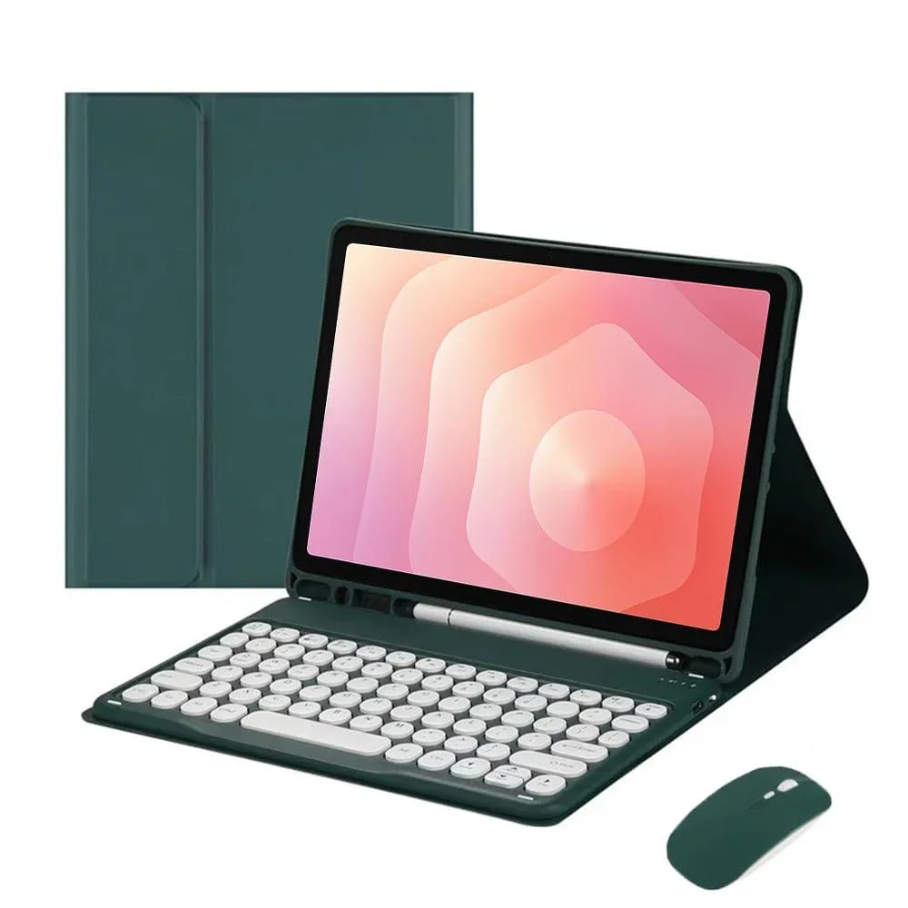 Timoom Timoom Detachable Round Key Bluetooth Keyboard Case 11" Green — product photo