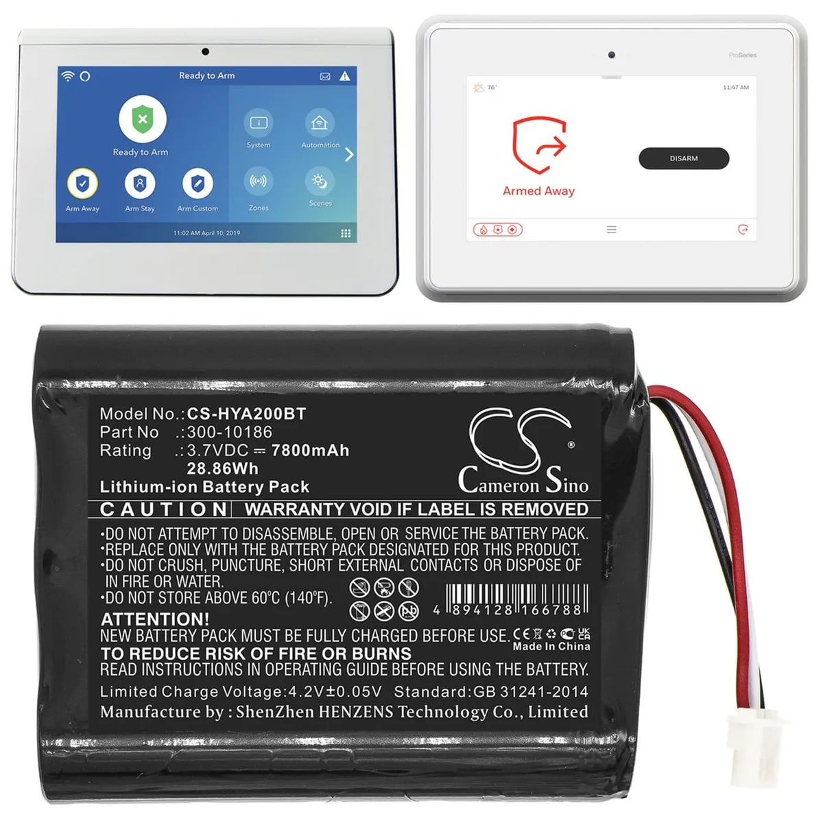 CS Cameron Sino Honeywell 300-10186 7800mAh 3.7V dry cell battery — product photo