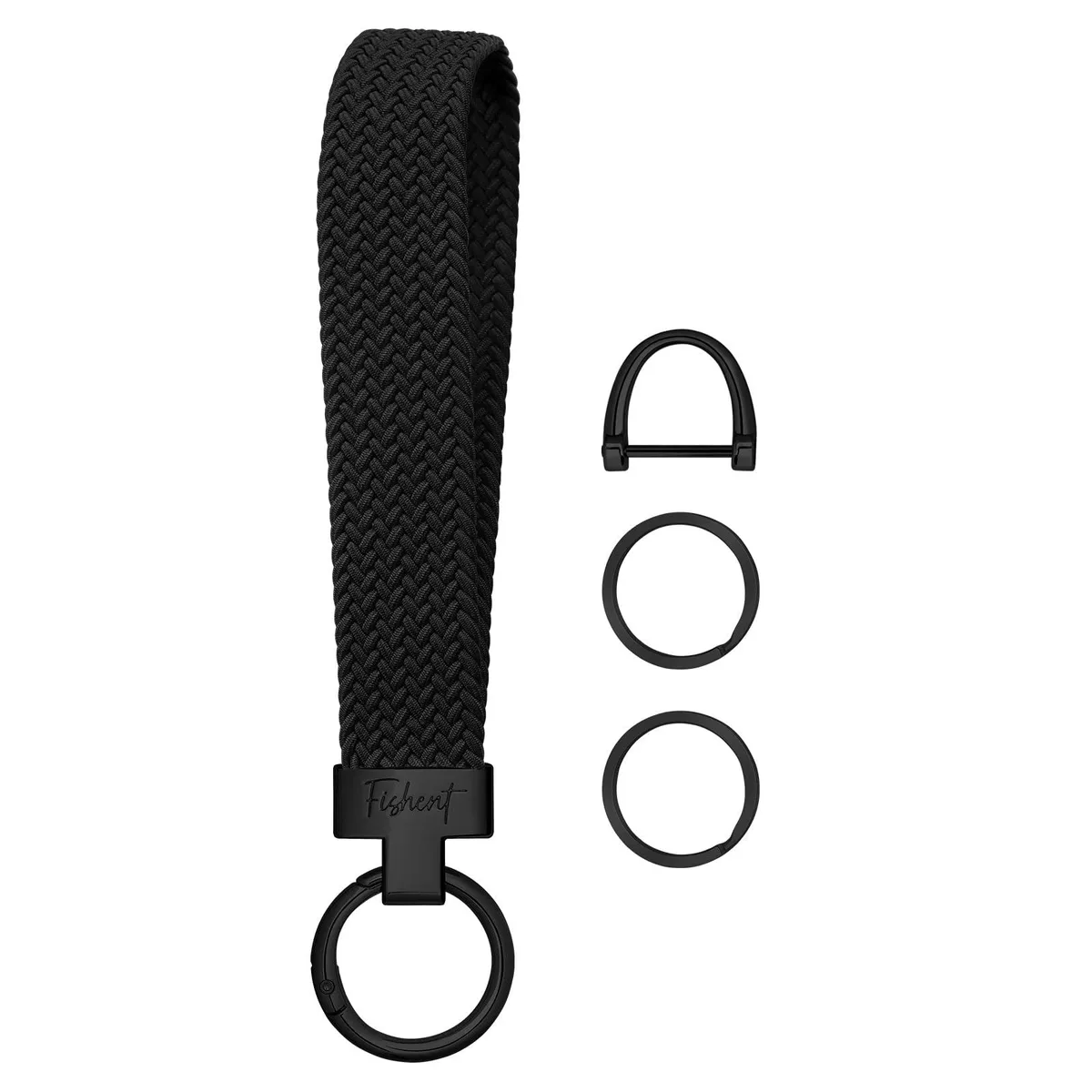  Viator Gear 03 Woven Wrist Lanyard Keyholder Black — product photo