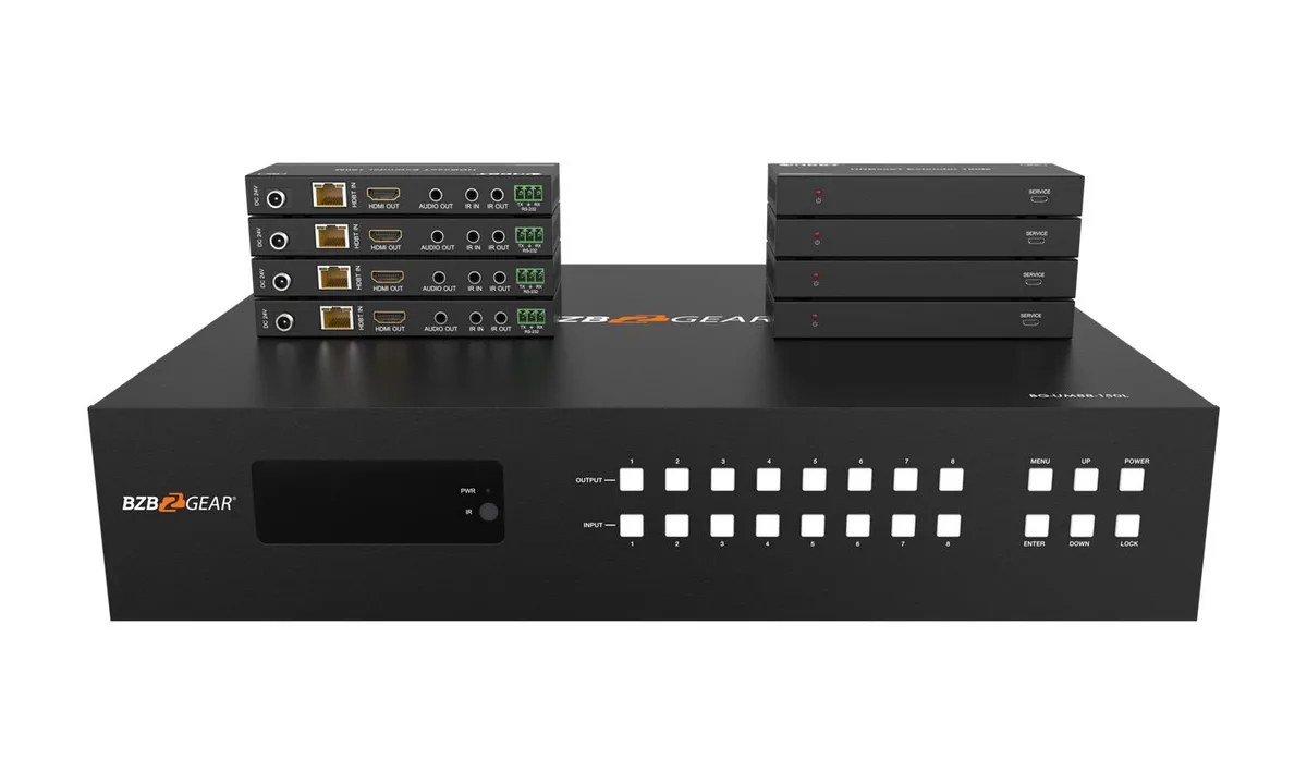 BZBGEAR BZBGEAR BG-UM88-150L-KIT 8x8 4K HDMI HDBaseT matrix switch — product photo