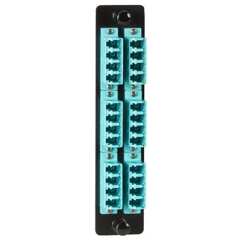 Black Box Corporation Black Box JPM468C High-Density Adapter Panel 12 LC Duplex Aqua — product photo