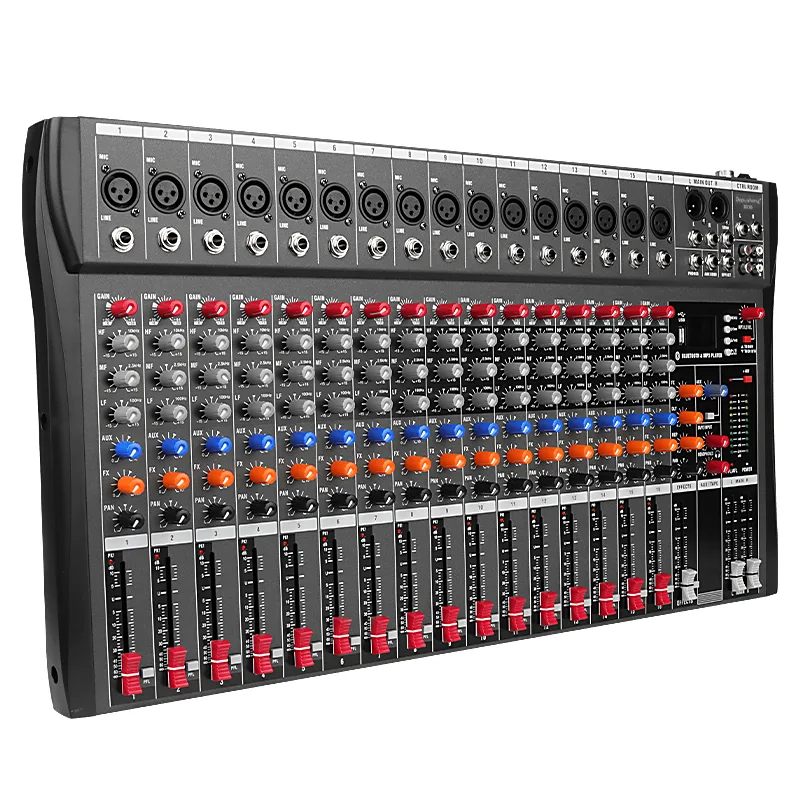 DEPUSHENG DEPUSHENG DX16 16-channel DJ mixer with 48V phantom power — product photo