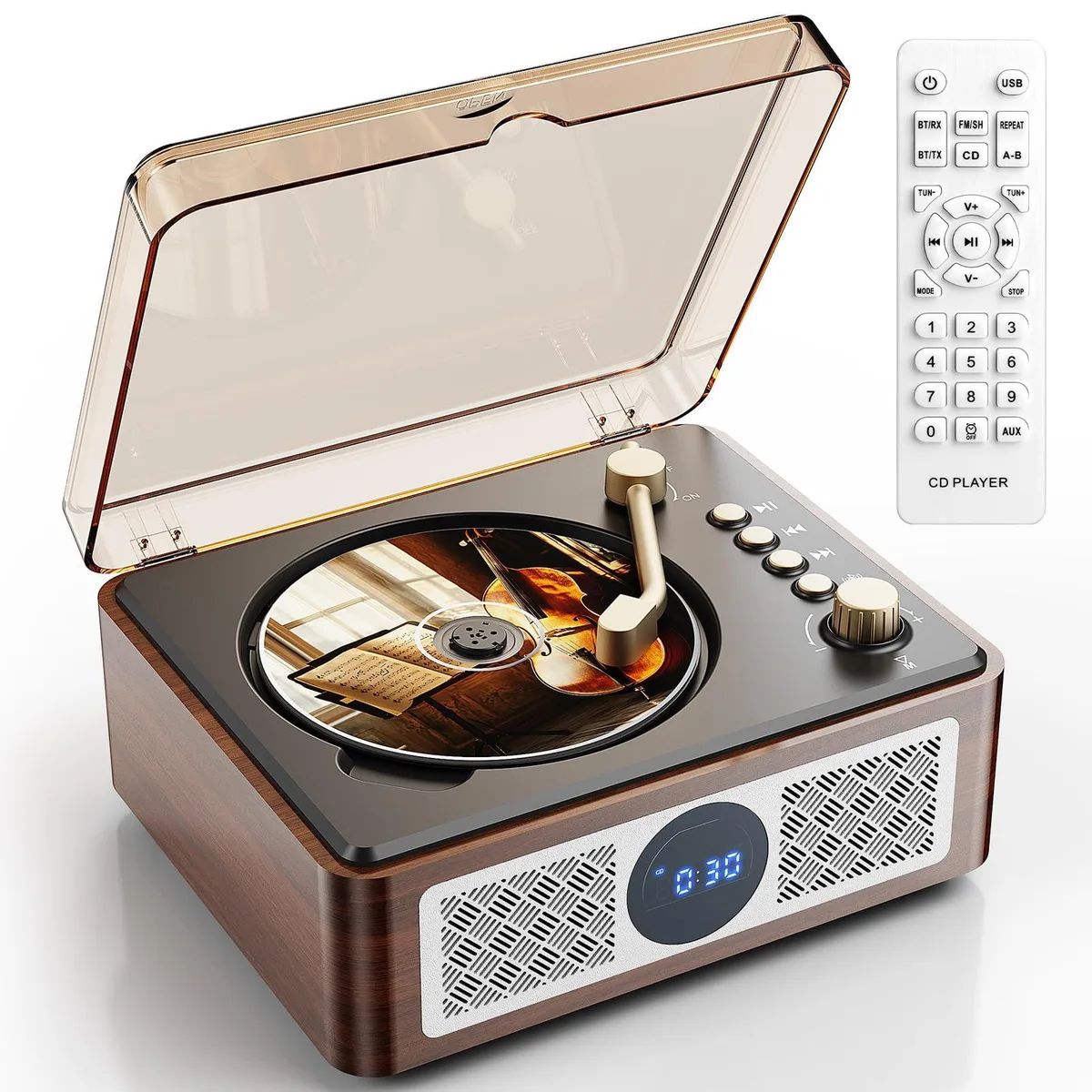  AUDIOVOX Y-CD-146 Portable CD Player Bluetooth 5.0 Black — product photo