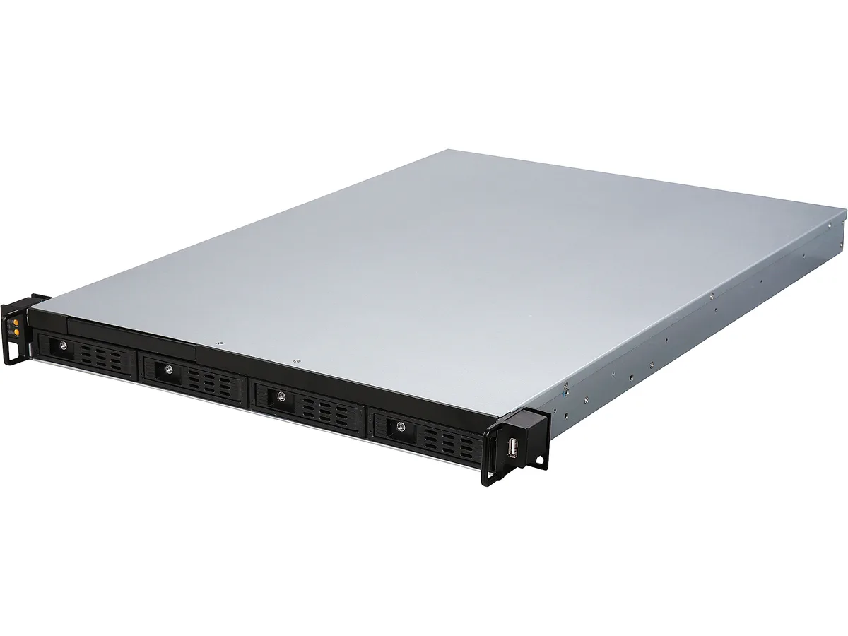 Athena Power Athena Power RM-1U1043HE12 1U 4-bay server chassis — product photo