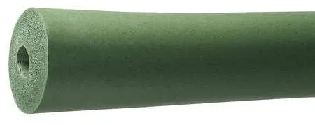 Green flexible foam pipe insulation tube with unslit wall