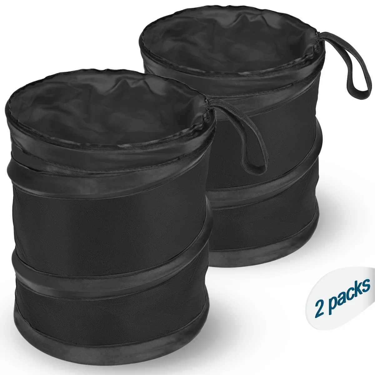 Kincown Pop up Trash Can 12 pack 6.3 in x 7.9 in Black — product photo