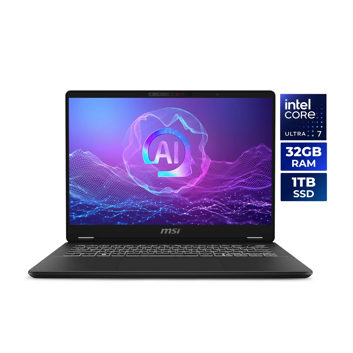 MSI MSI Prestige 14 AI+ Evo C2VMG-032US laptop Intel Core Ultra 7 258V 32GB 1TB — product photo