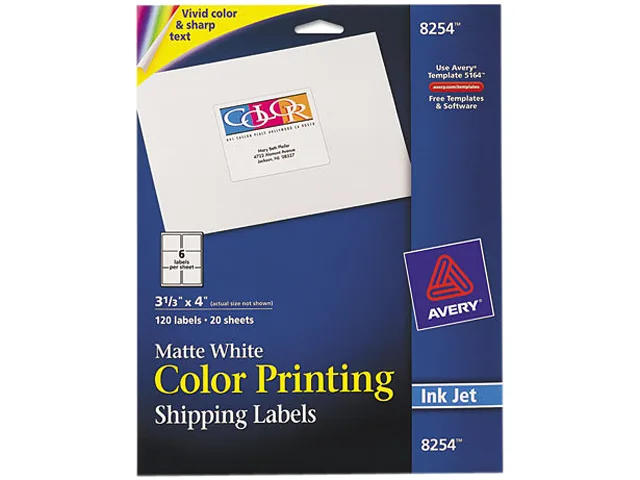 Avery Avery 8254 mailing supply 3.33" x 4.00" 120 labels — product photo