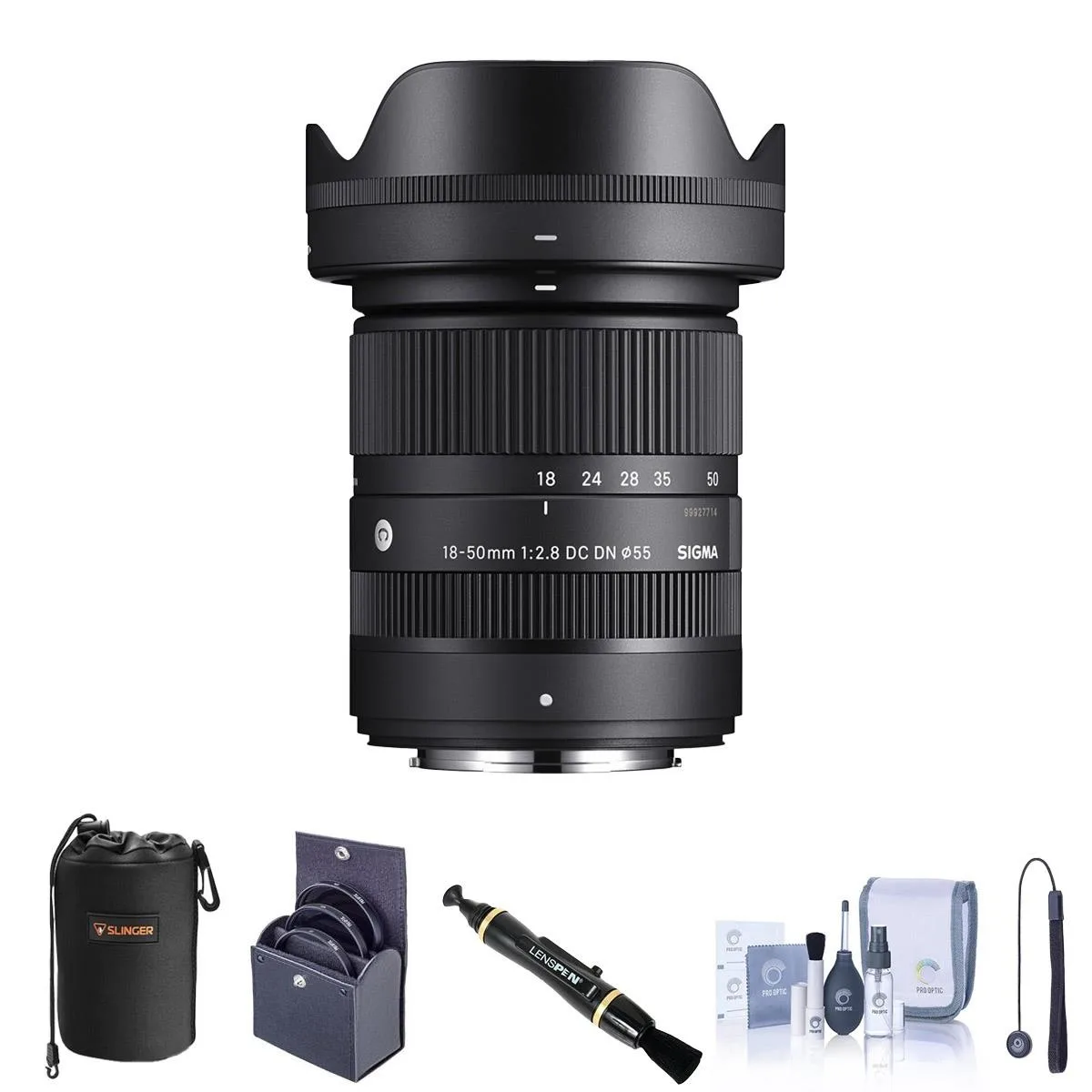 SIGMA Sigma 18-50mm f/2.8 DC DN Contemporary Lens for Fujifilm X, Bundle with 55mm Filters — product photo