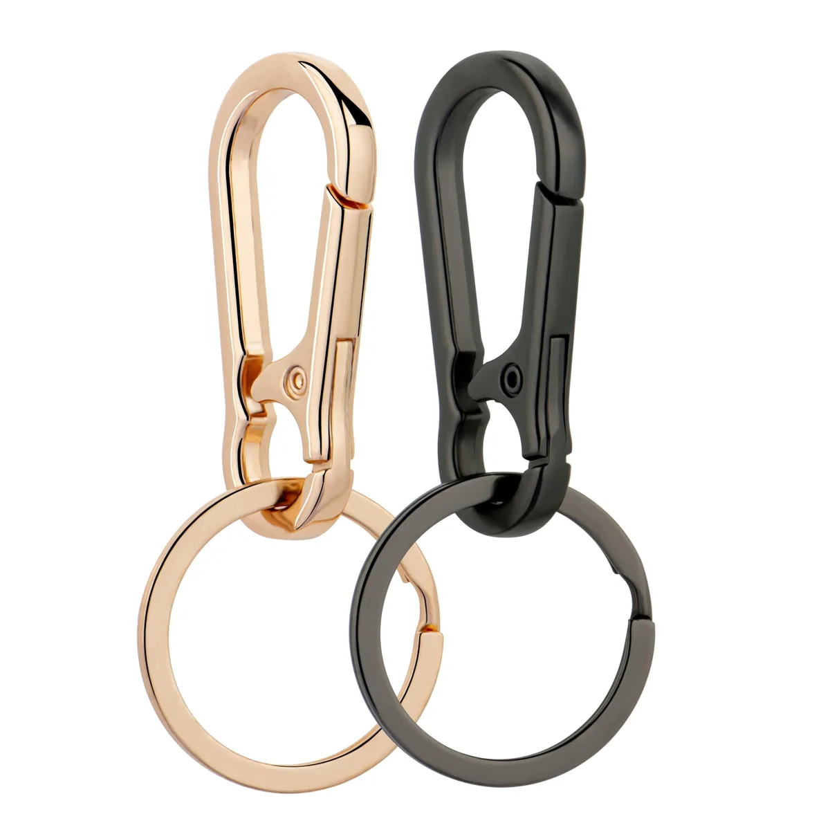  Wikavanli Metal Keychain Ring Clip Organizer 2 Pack Gold Black 925 Silver Rhodium Plated — product photo