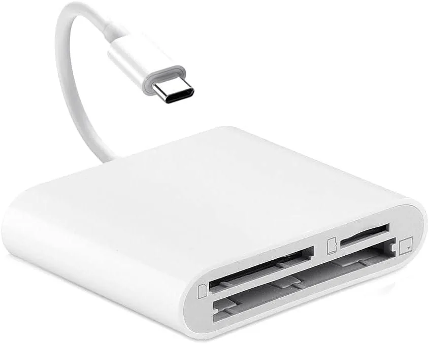 Corn Electronics Corn Electronics 3-in-1 USB-C Card Reader SD MicroSD CF 64Gb 14-16MB/s 2.0 — product photo