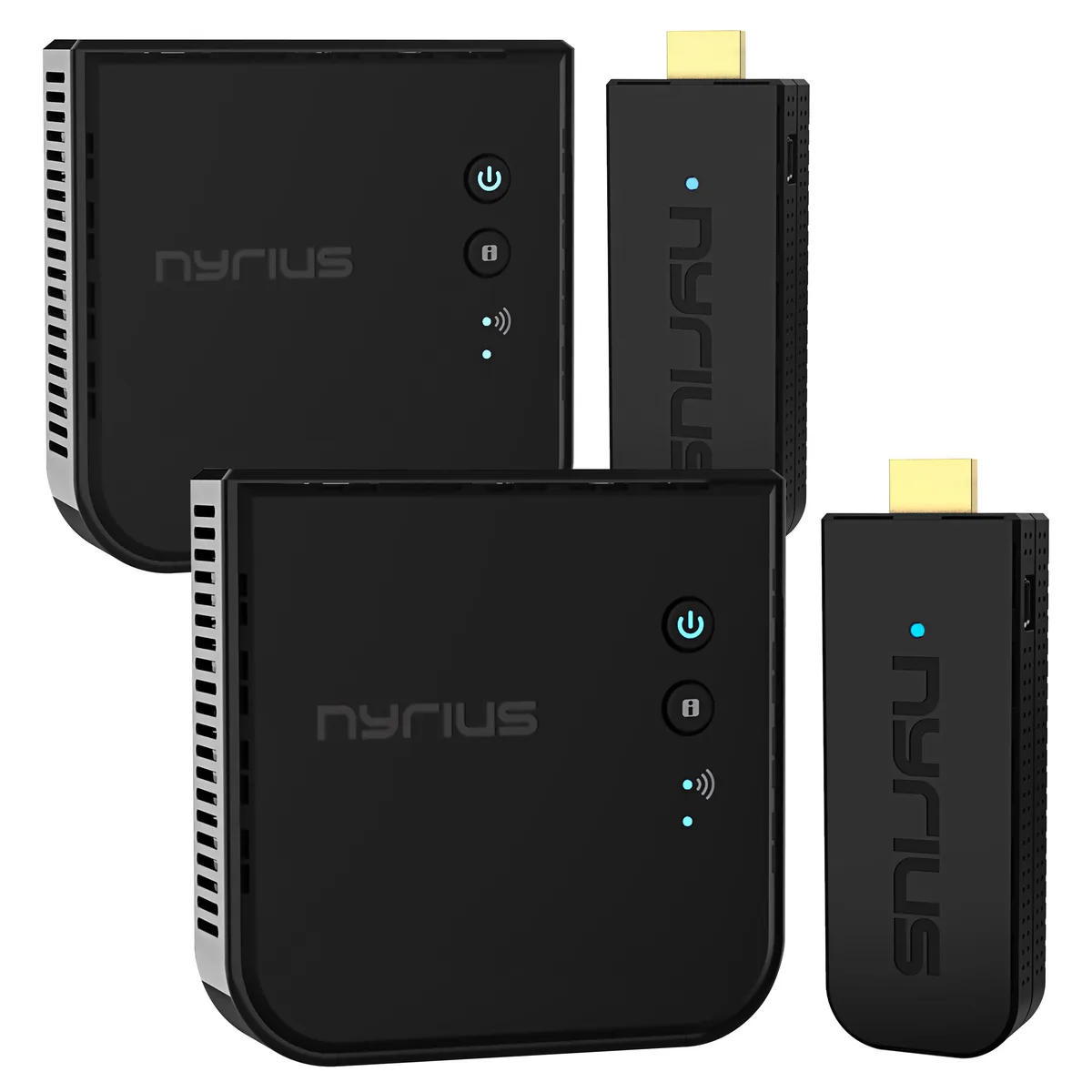 Nyrius Nyrius NPCS650Q2 ARIES Pro+ Wireless HDMI Transmitter &amp; Receiver 2 Pack 1080p 165ft — product photo