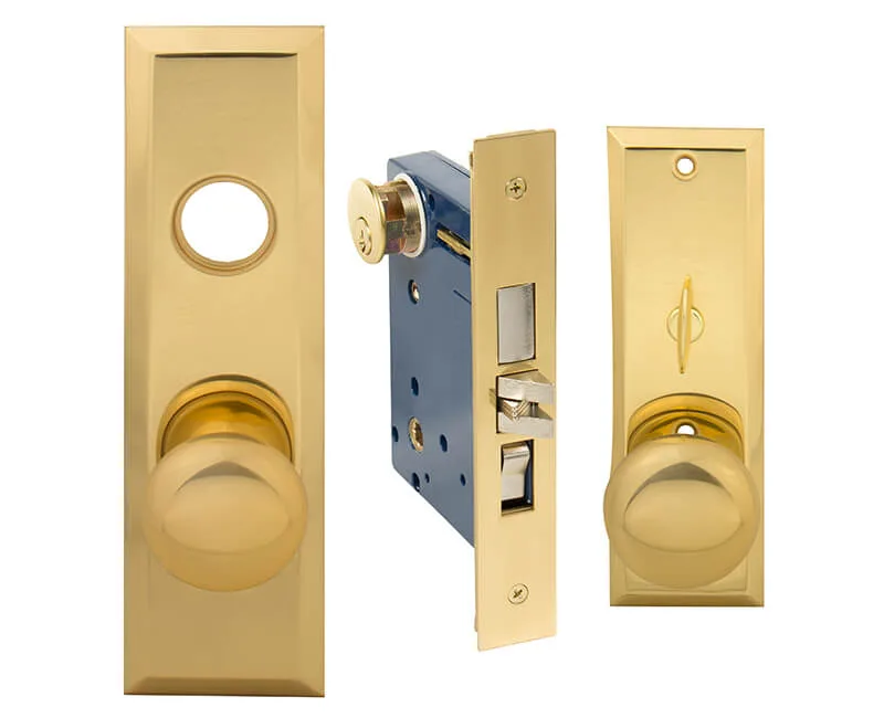 Tuff Stuff Tuff Stuff 5700AL Mortise Entry Door Lock Polished Brass Left Hand 2-3/4" Backset — product photo