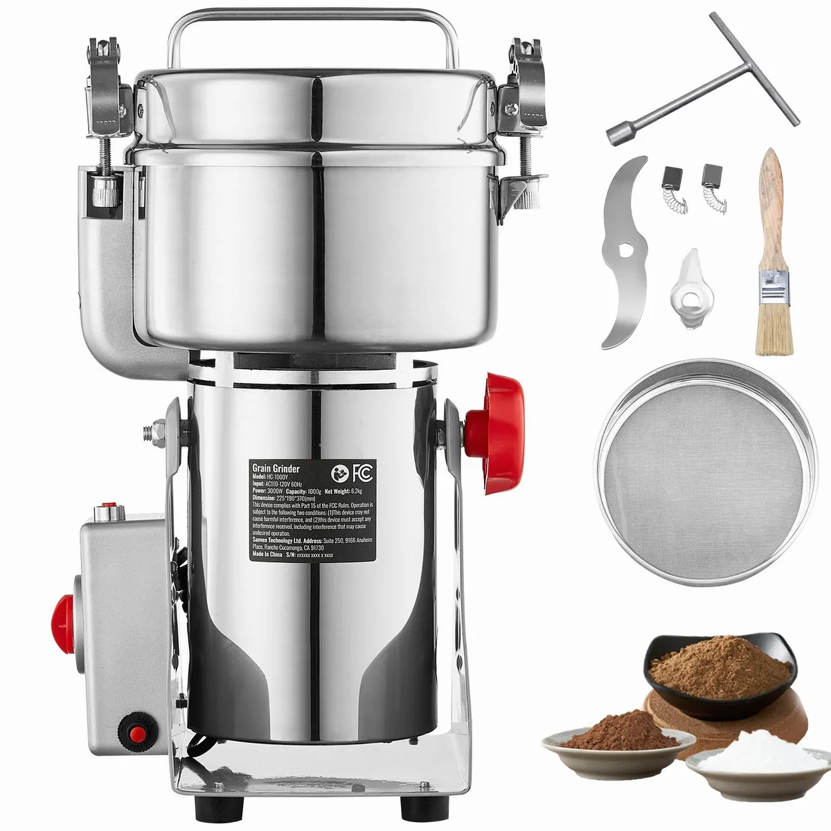 VEVOR VEVOR HC-1000Y Electric Grain Mill Grinder 1000g 3000W Swing Type — product photo