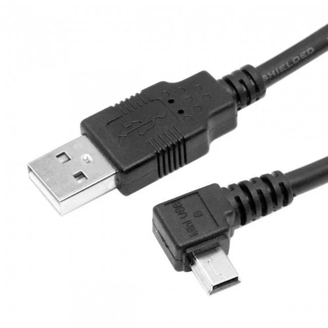 Cablecc Cablecc Mini USB 5-pin Right Angle 90° to USB 2.0 A Male Cable 50cm — product photo