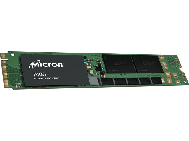 Micron Technology, Inc. Micron Technology, Inc. MTFDKBG3T8TDZ-1AZ1ZA 7400 PRO 3.84TB M.2 22110 NVMe enterprise SSD — product photo