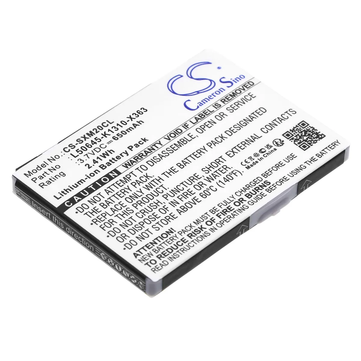 Cameron &amp; Co Cameron &amp; Co DS-CS-SXM20CL 3.7V 650mAh Li-ion telephone accessory — product photo