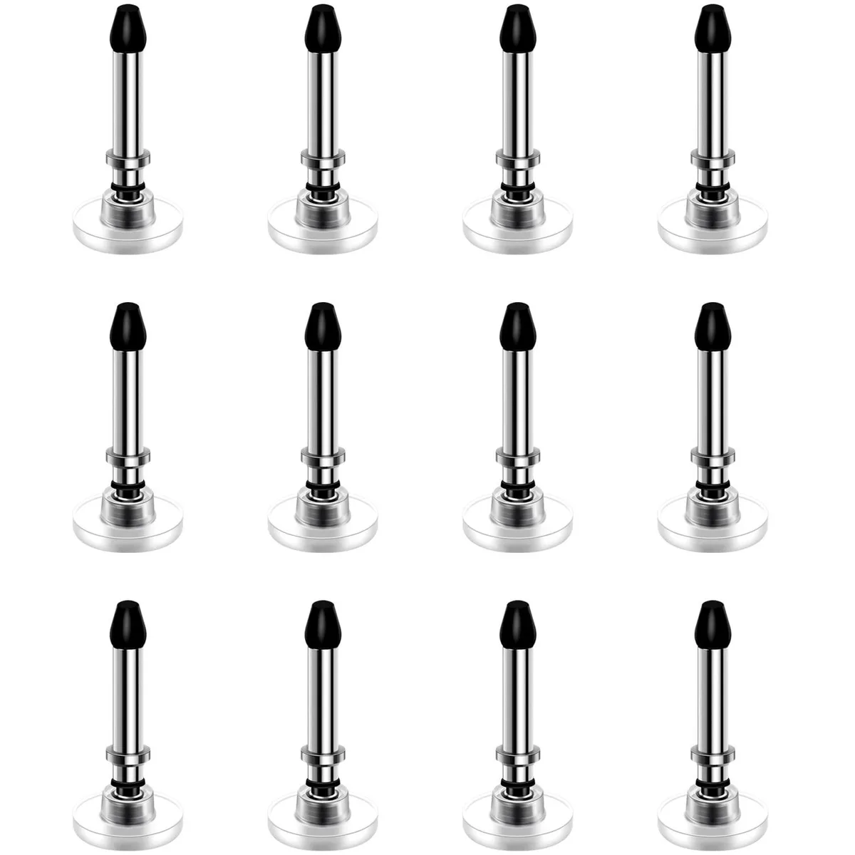 GUUGEI 12-Pack Disc Stylus Nibs Transparent Replacement Tips — product photo