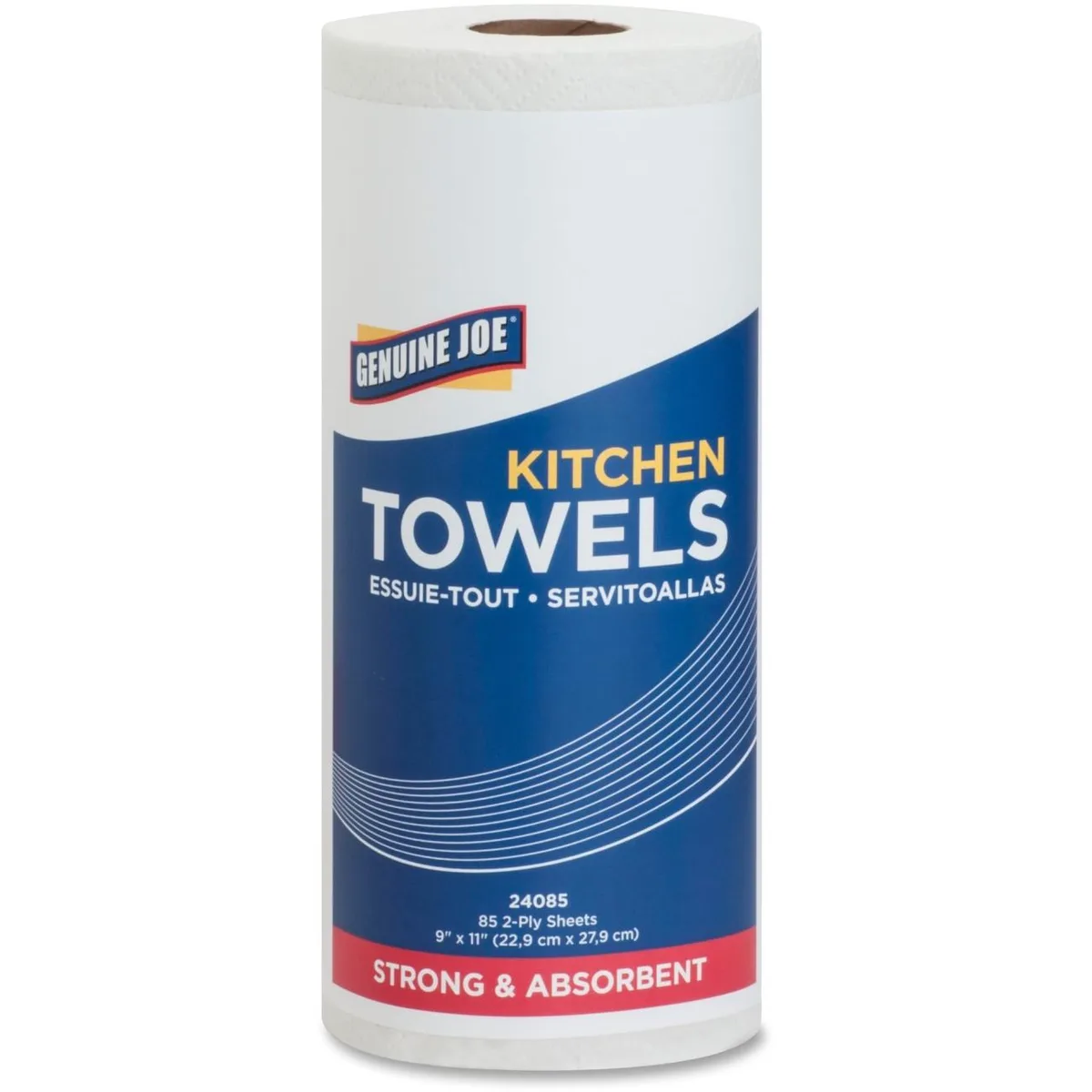 Genuine Joe Genuine Joe 24085 85-sheet 2-ply Perforated Roll Towels White 30/Carton — product photo