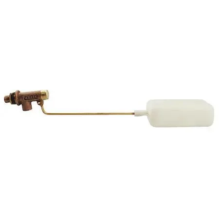 Transparent float valve assembly with bronze body and brass rod, 11 in mounting