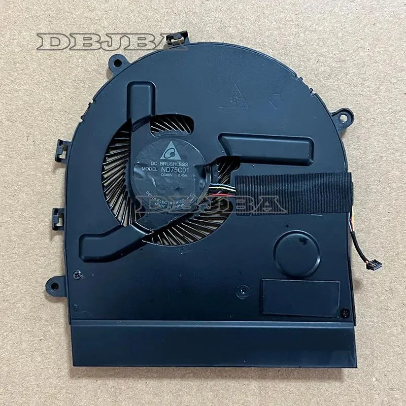 Small black laptop CPU cooling fan with wire connector