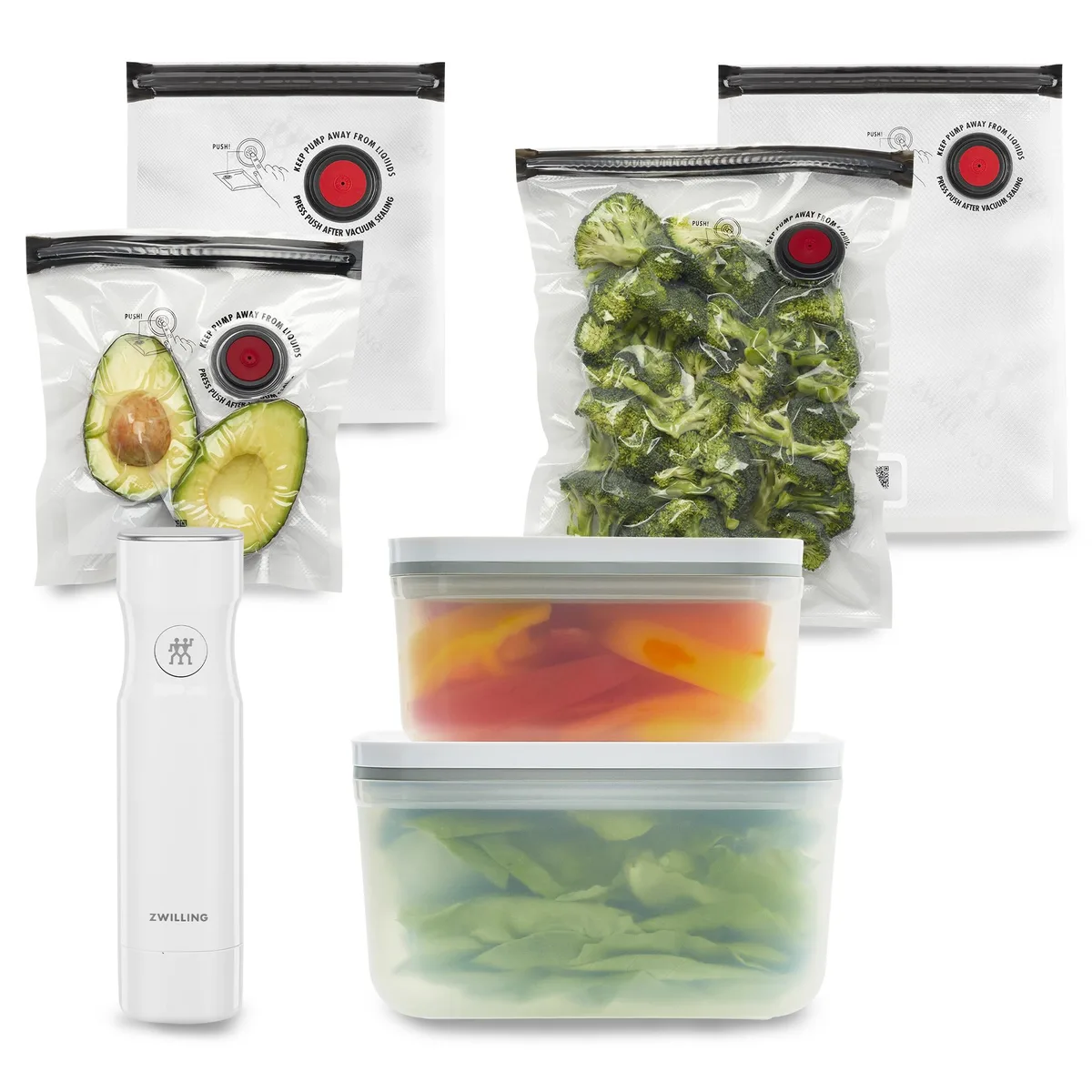 ZWILLING J.A. HENCKELS ZWILLING J.A. HENCKELS 36808-007 Fresh &amp; Save 7-pc Vacuum Sealer Starter Set Organization — product photo
