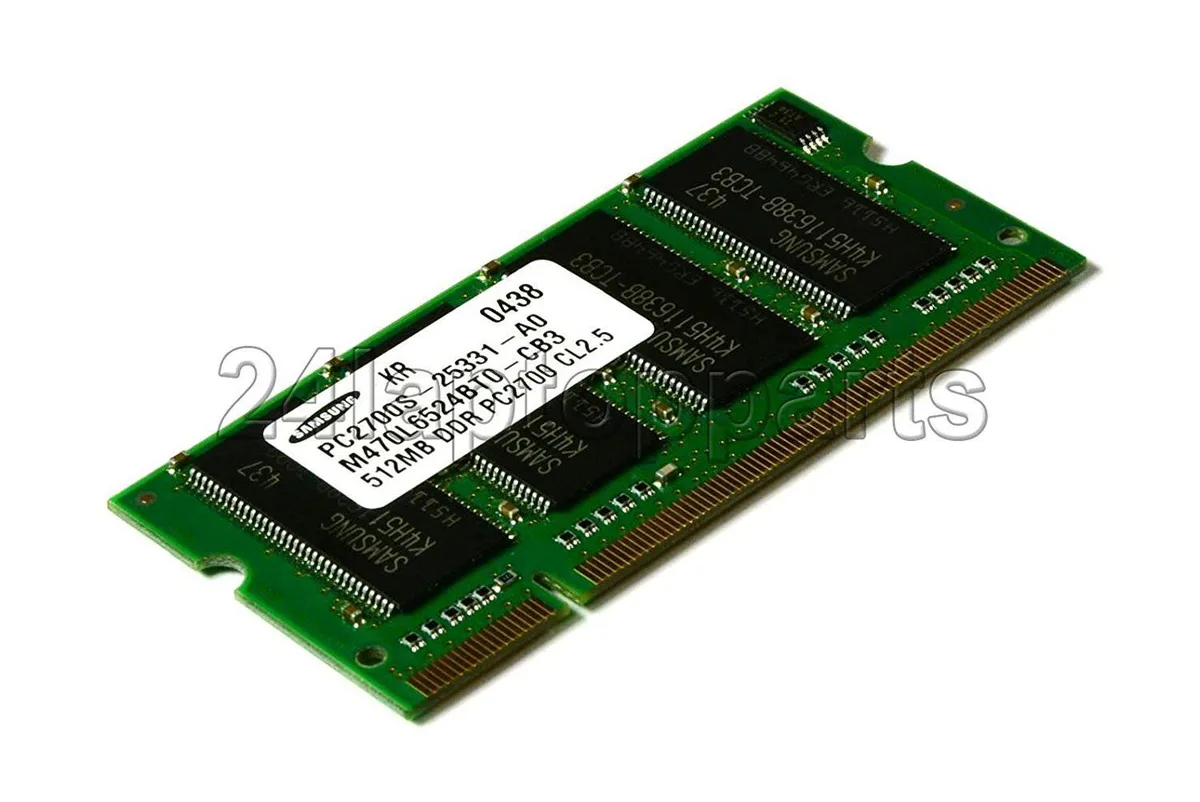 SAMSUNG SAMSUNG 512MB PC2700 CL2.5 DDR laptop RAM 333MHz 200-pin — product photo