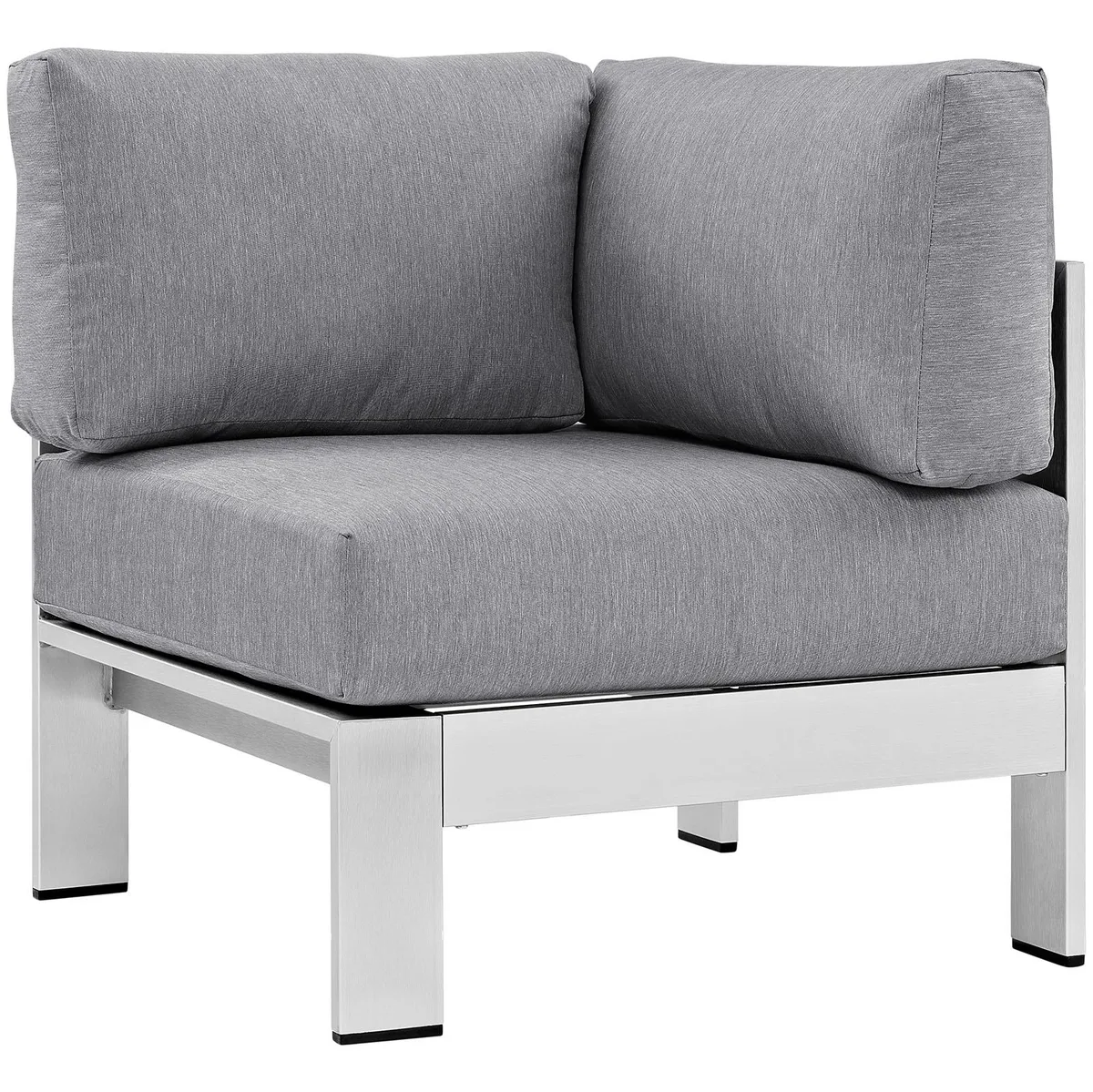 Modway Furniture Modway Furniture Shore Outdoor Corner Armchair Silver Gray 27.5"L 27.5"W 25"H — product photo