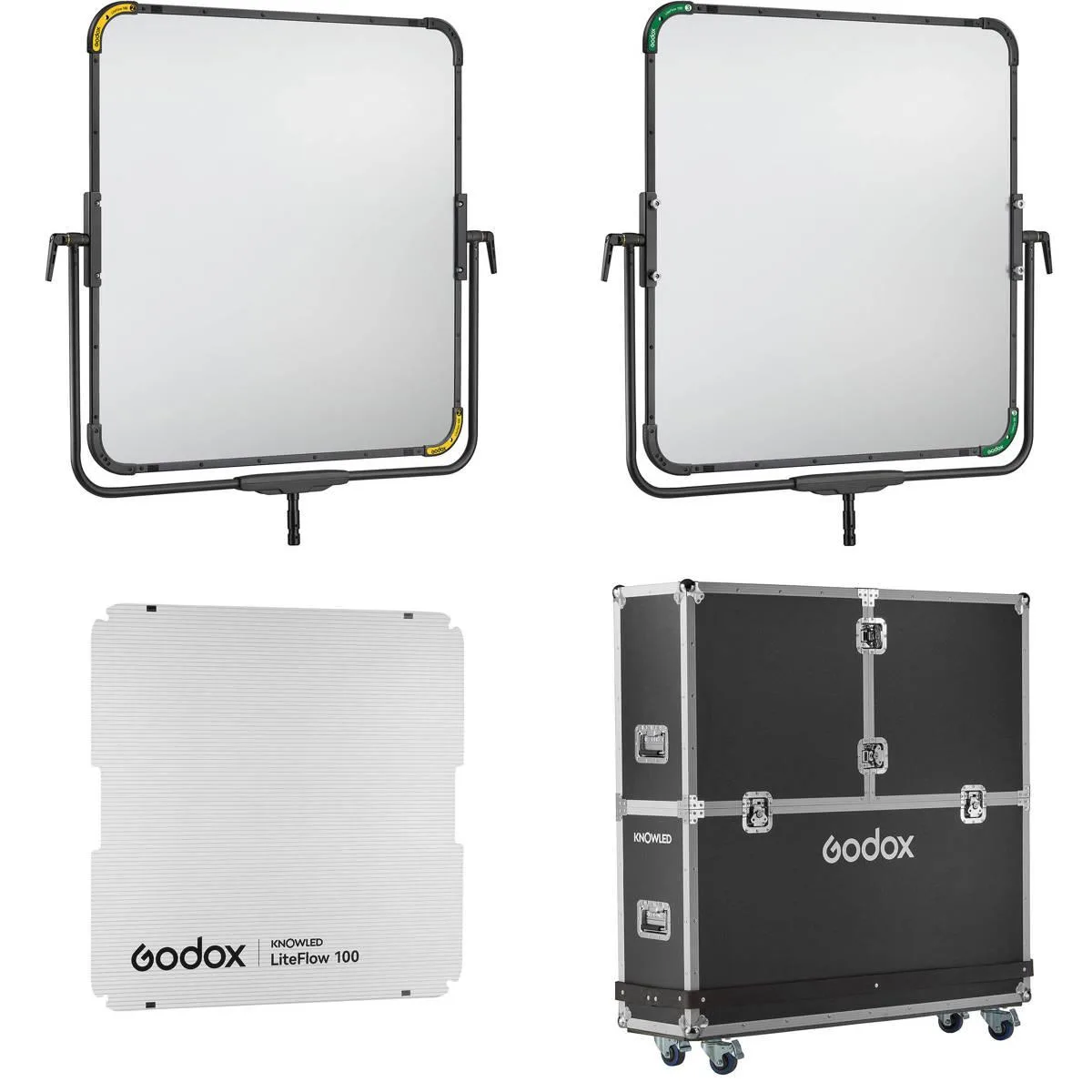Godox Photo Equipment Co. Ltd Godox KNOWLED LiteFlow 100 Double-Sided Cine Light Reflector Kit 40 x 40 — product photo