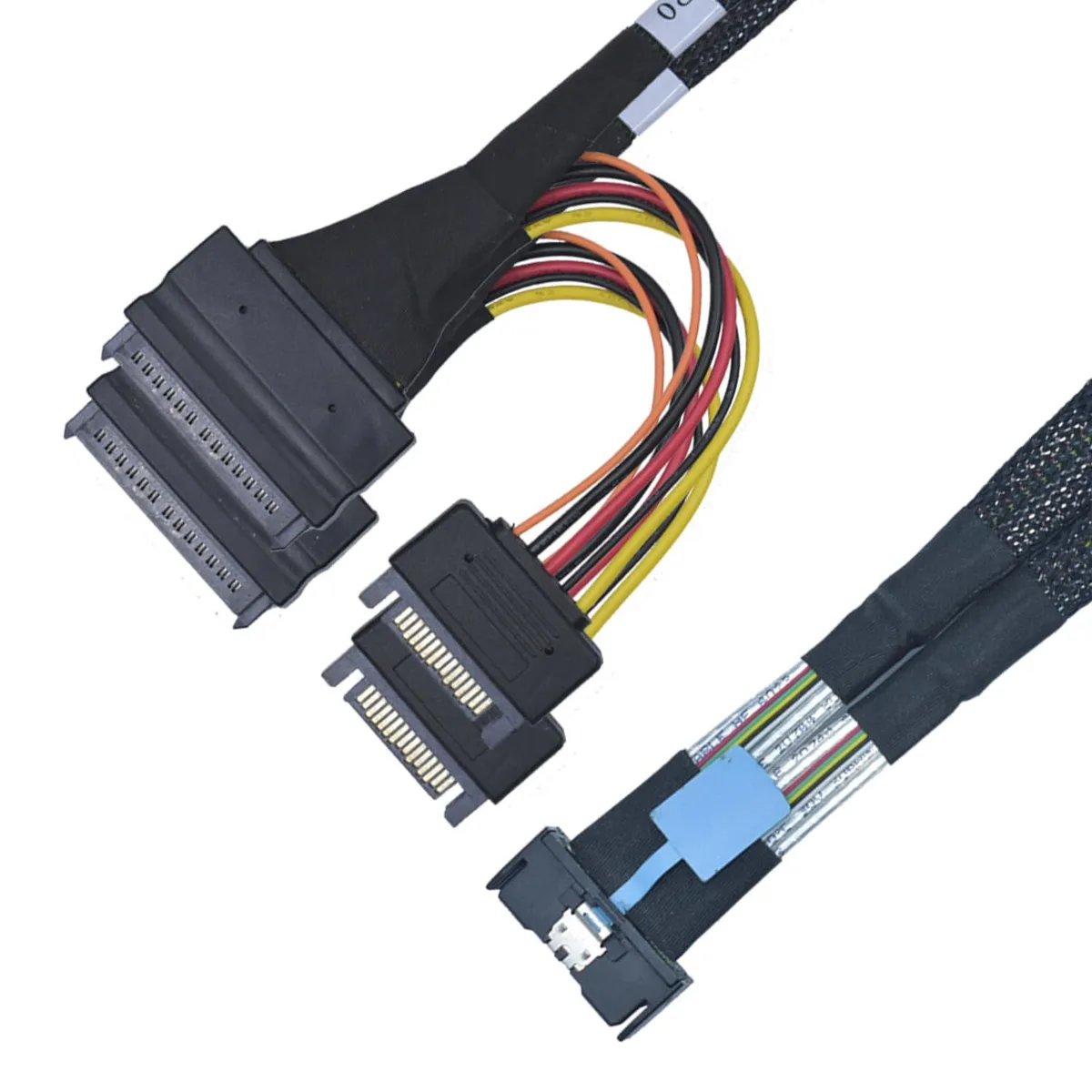 LetLinkSo LetLinkSo LLS-CB-1MC2UT-02 PCIe 4.0 MCIO x8 to 2 U.2 SATA cable 50 cm — product photo
