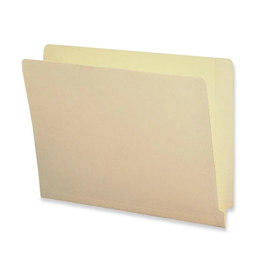 Box of 100 letter-size end-tab folders with straight two-ply tabs