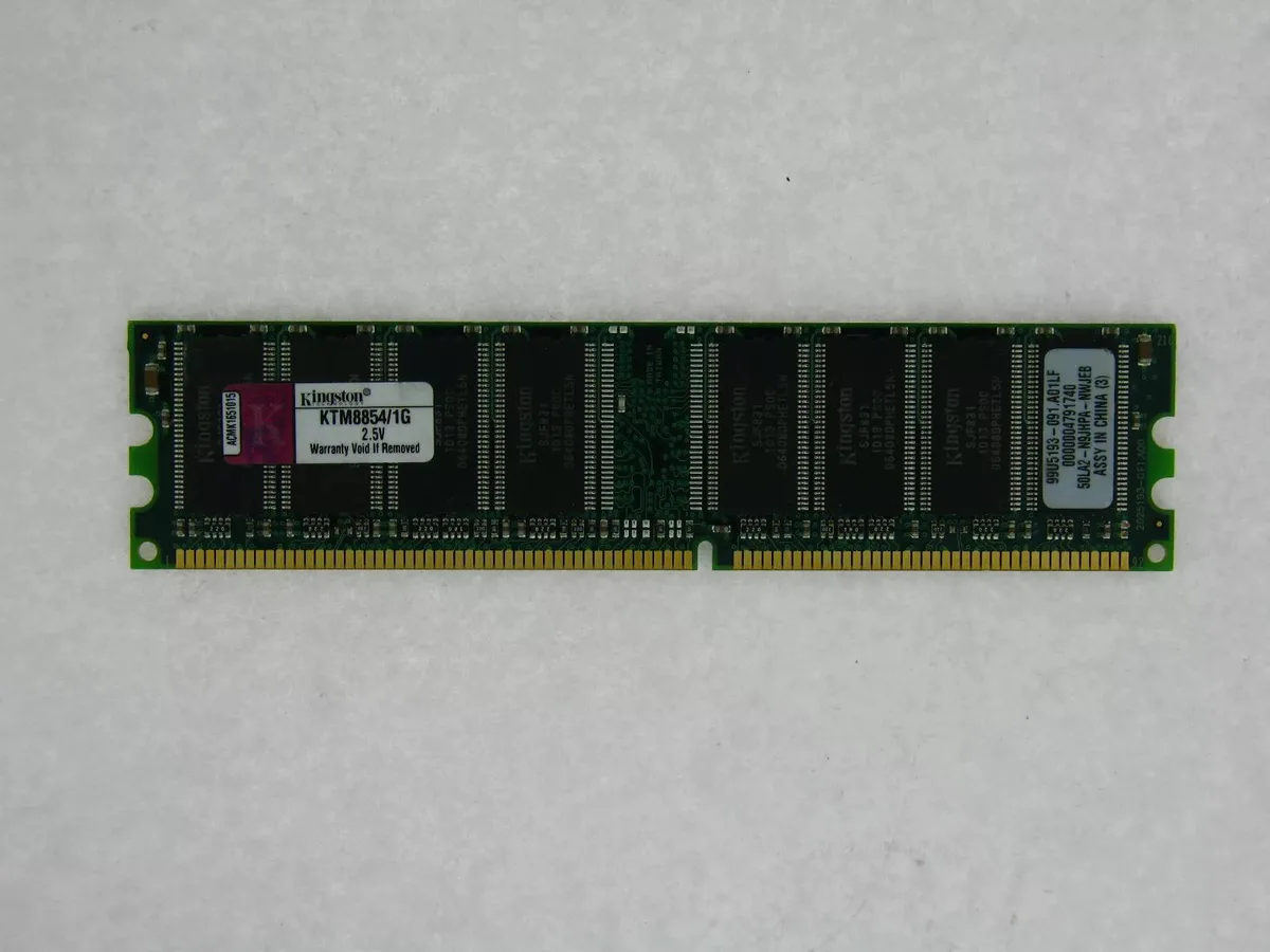 Kingston Technology Corp. Kingston Technology Corp. KTM8854/1G 1GB 184-Pin DDR SDRAM PC2700 memory upgrade — product photo