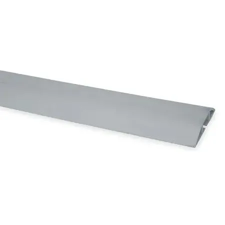 Gray PVC cable protector, one channel, five feet long, smooth finish