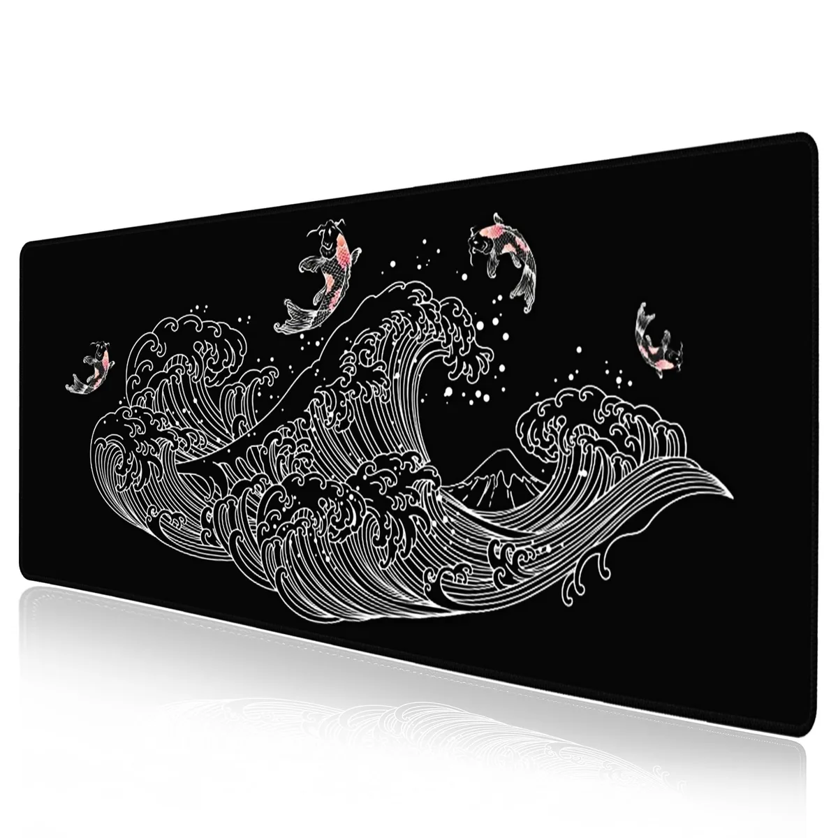  Keychron Gaming Mouse Pad-001 Japanese Sea Wave 11.8 x 31.5 inch mouse pad — product photo