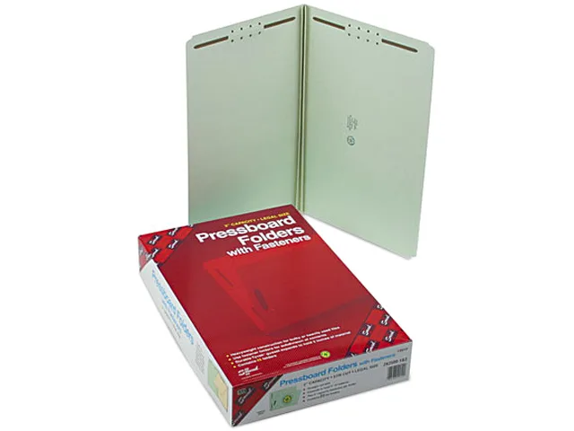 Smead Smead 19910 2" Expansion Fastener Folder Legal Gray Green 25/Box — product photo