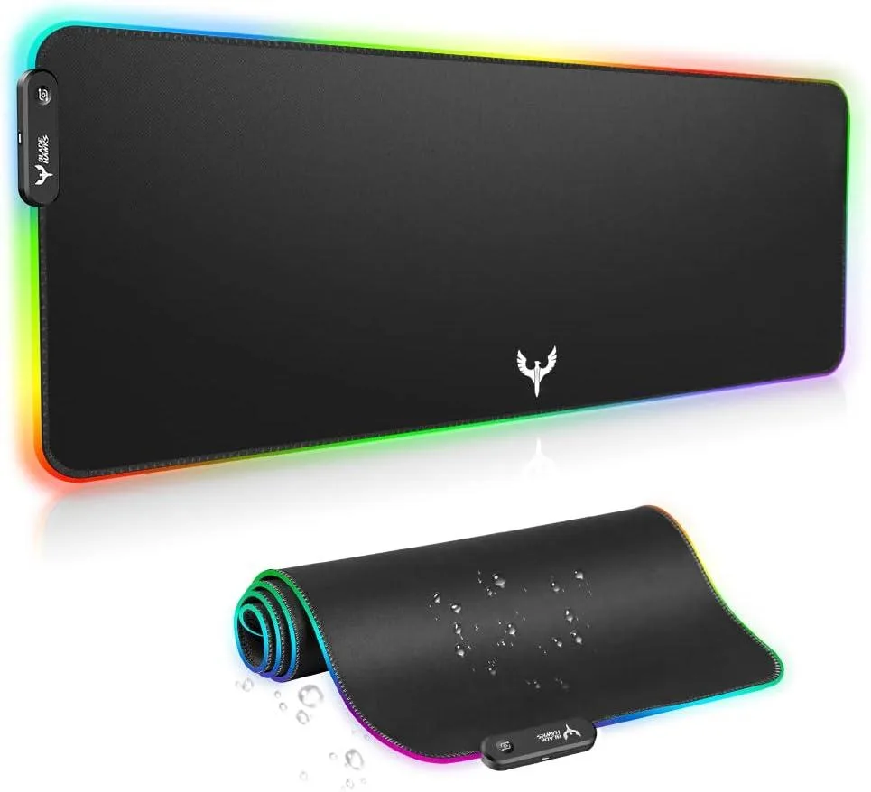 BAOFENG BAOFENG Extra Large RGB Gaming Mouse Pad 14 Light Modes 31.5 x 12 Inch — product photo