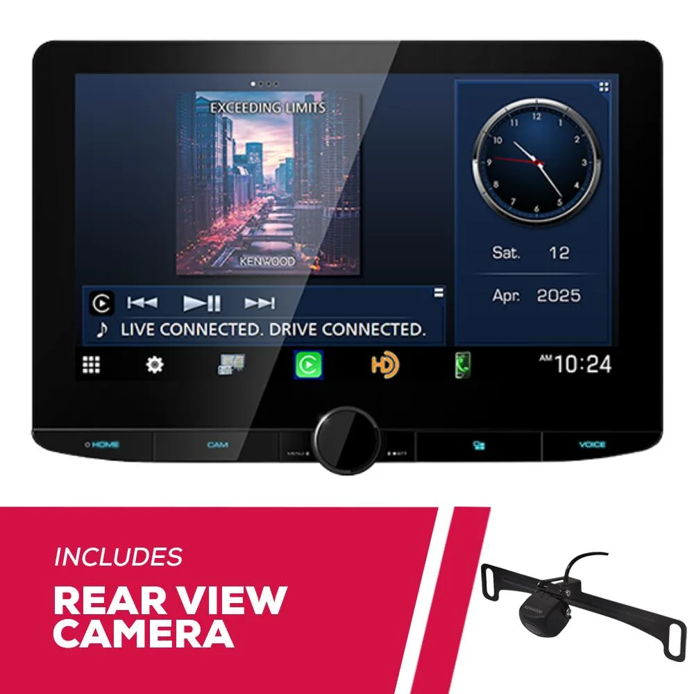 KENWOOD Kenwood DMX1038S 10.1" Multimedia Receiver with CMOS-230LP1 Backup Camera — product photo