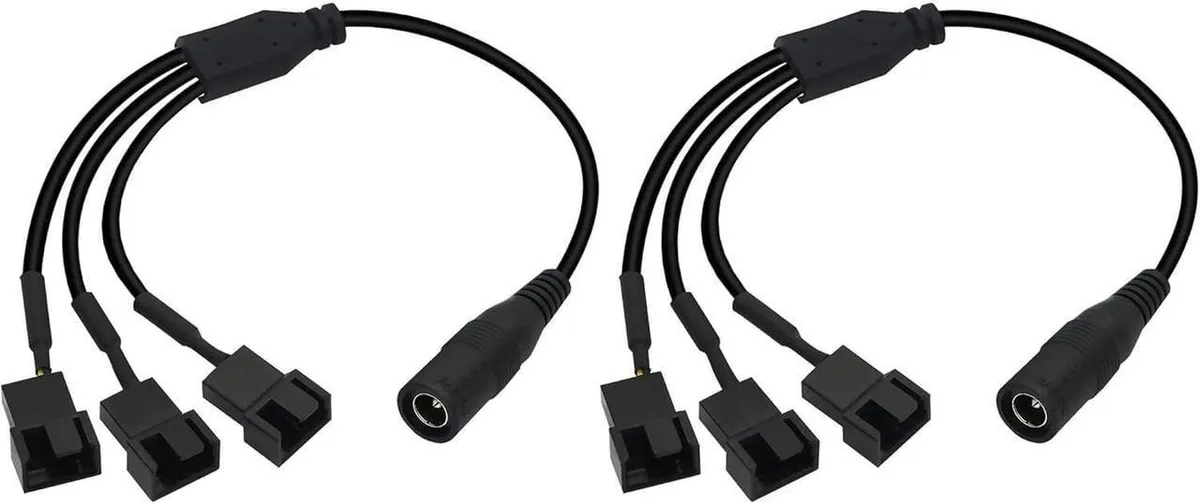 Vszerda Vszerda 35 cm 5.5×2.1 mm DC to 3× 3/4-pin fan power splitter cable — product photo