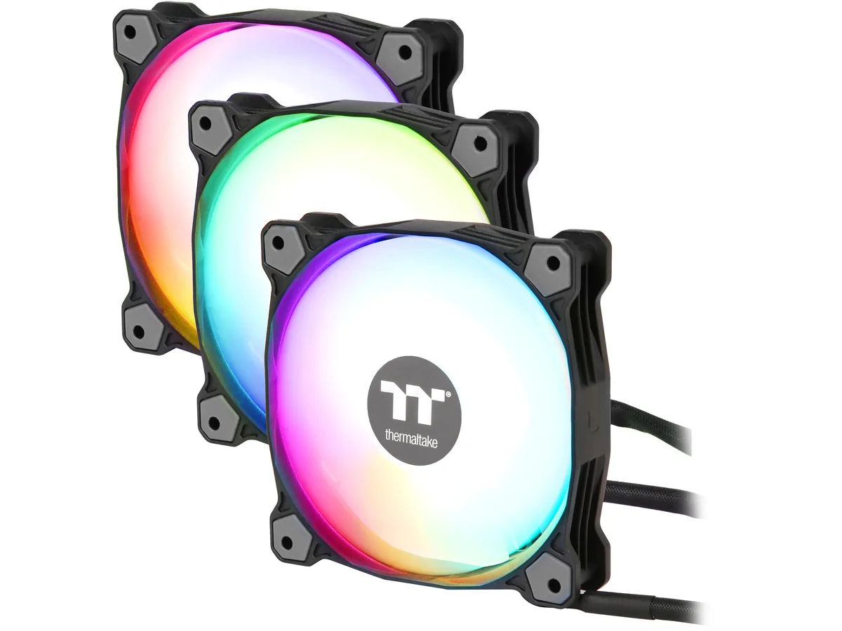 Thermaltake Thermaltake Pure Plus 12 RGB CL-F063-PL12SW-A 120mm case fan triple pack — product photo