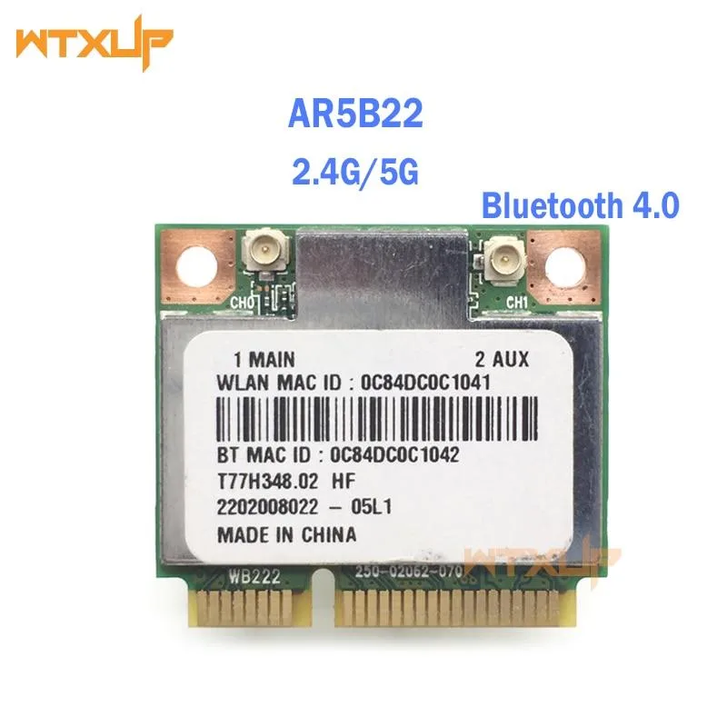 coolline coolline AR5B22 802.11 a/b/g/n 300Mbps Bluetooth 4.0 Half Mini PCI-E Wi-Fi adapter — product photo