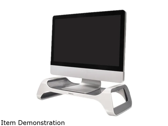 FELLOWES FELLOWES FEL9311101 Monitor Riser 8.8 x 20 x 4.8 White/Gray office furniture — product photo