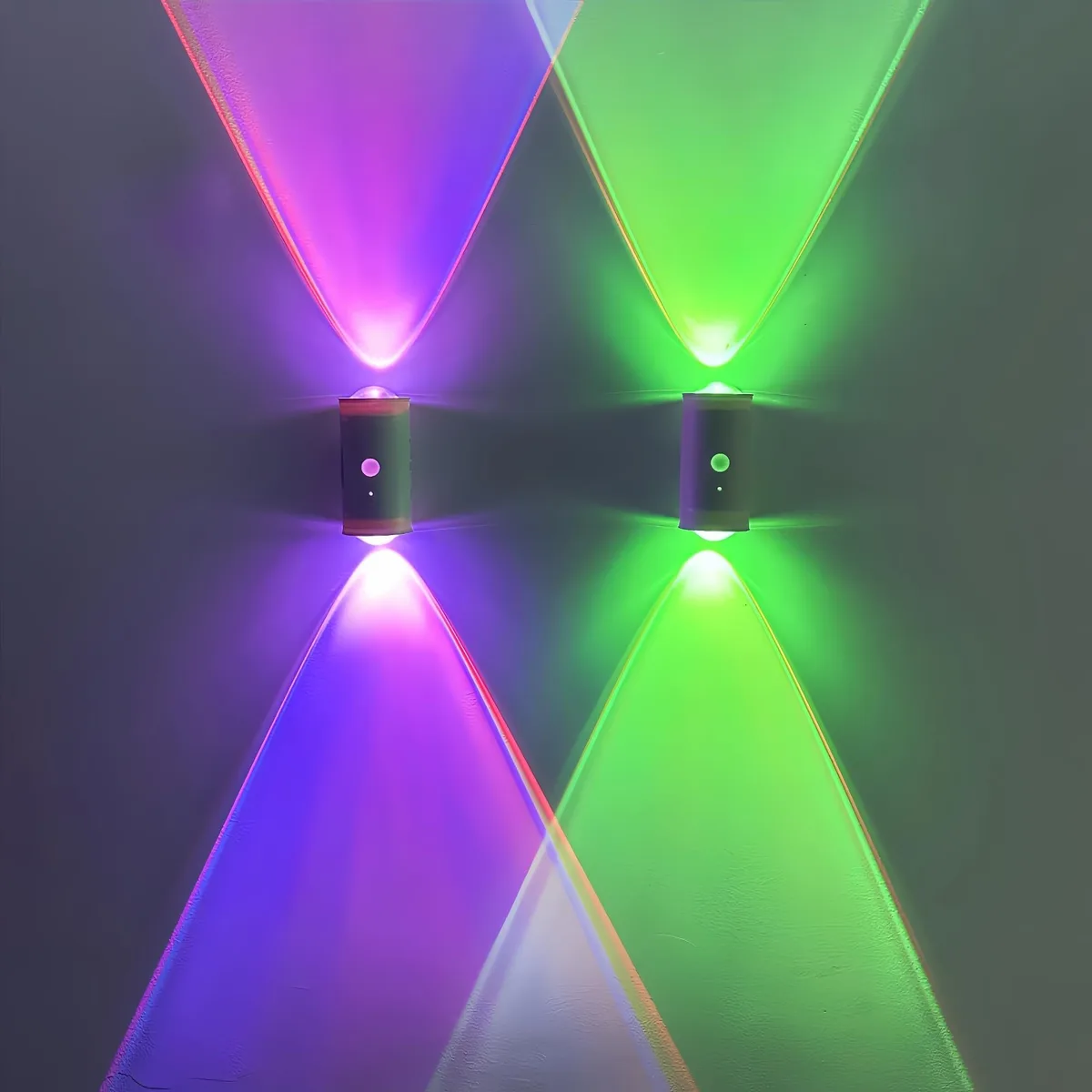 Four white rectangular step lights with clear prismatic glass and magnetic mounts
