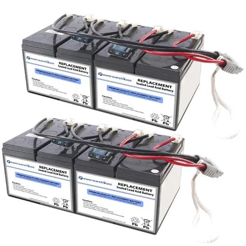 Two sealed 12V lead-acid battery cartridges in a pack