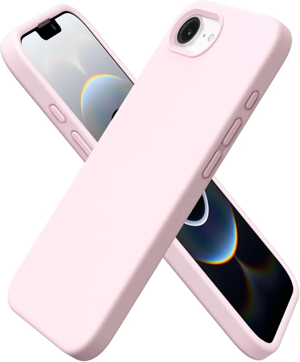 iworkmart iworkmart iPhone 16e Case 6.1 2025 Liquid Silicone Chalk Pink — product photo